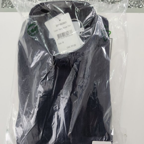 NWT - OVER 80% OFF NO NATIONALITY NN07 MENS NAVY STRIPE SHIRT - Picture 8 of 10